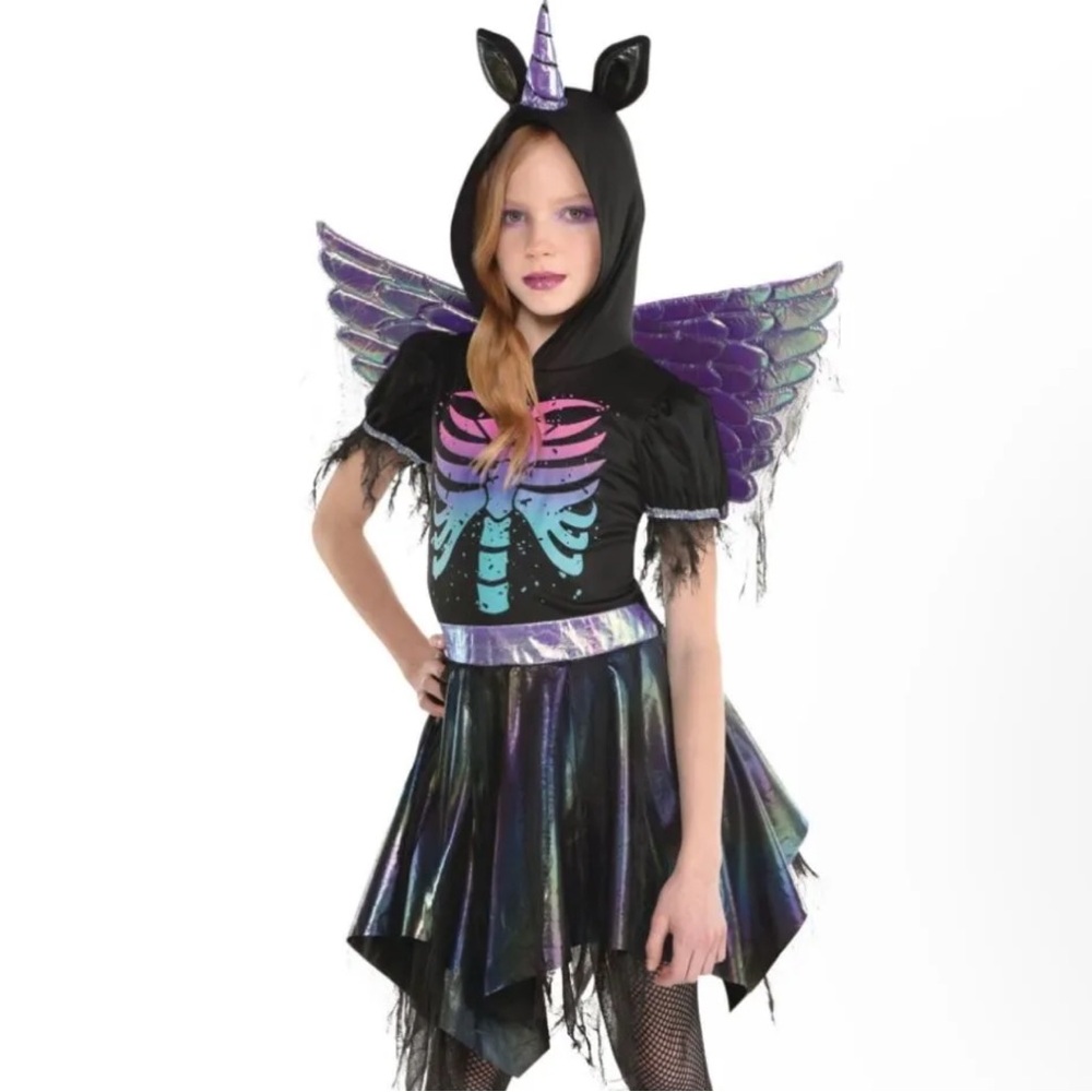 (Child Medium) Zombie Unicorn Dress Halloween Costume